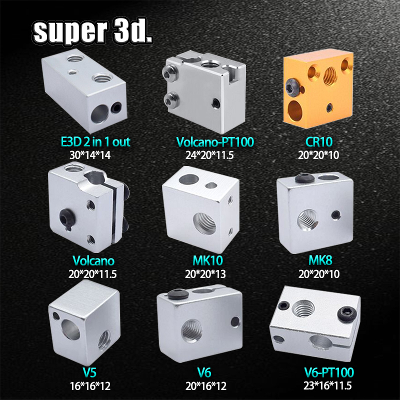 3D Printing Warehouse - 1 stücke 3D Wärme Block E3D