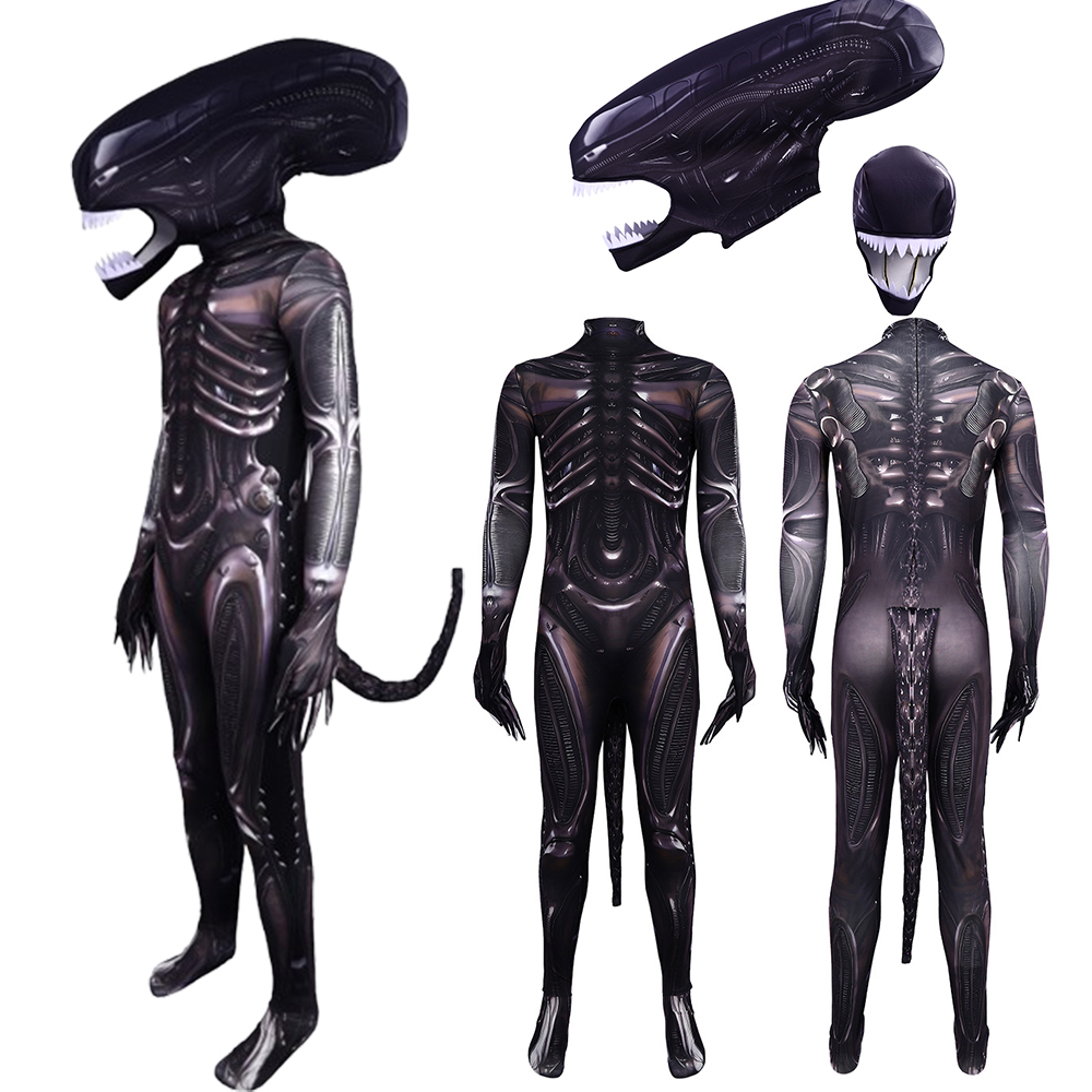 3D Printing Xenomorph - Alien Xenomorph Cosplay-Kostüm, 3D-Gedruckter Ganzkörper-Jumpsuit mit