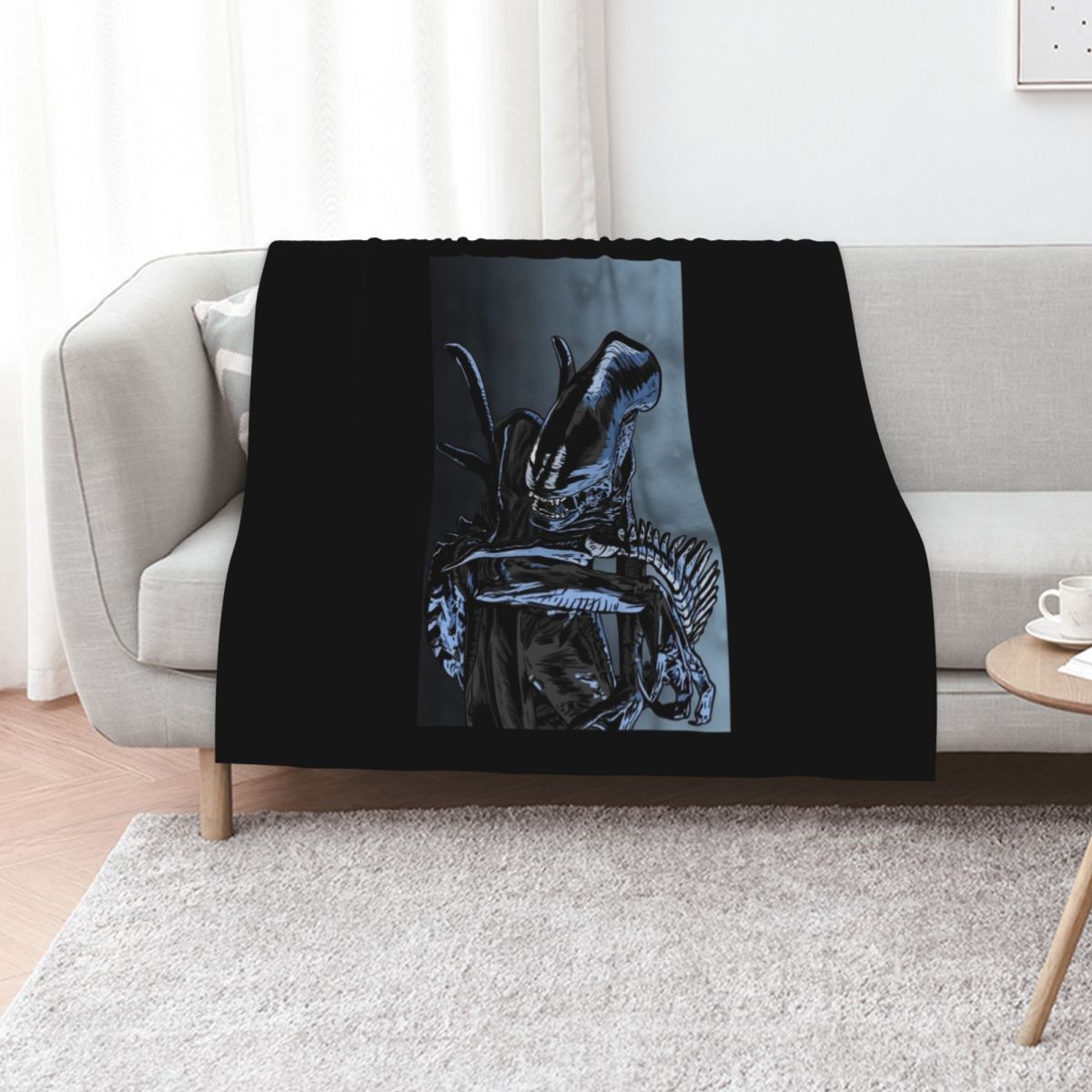 3D Printing Xenomorph - Xenomorph Überwurfdecke, gemütliche Nickerchendecke, Geschenk für