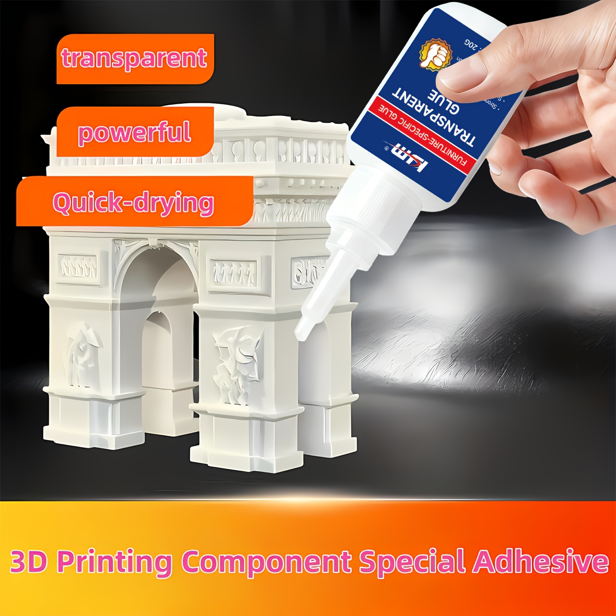3D Printing X Axis - Schnell trocknender transparenter Klebstoff für 3D-gedruckte