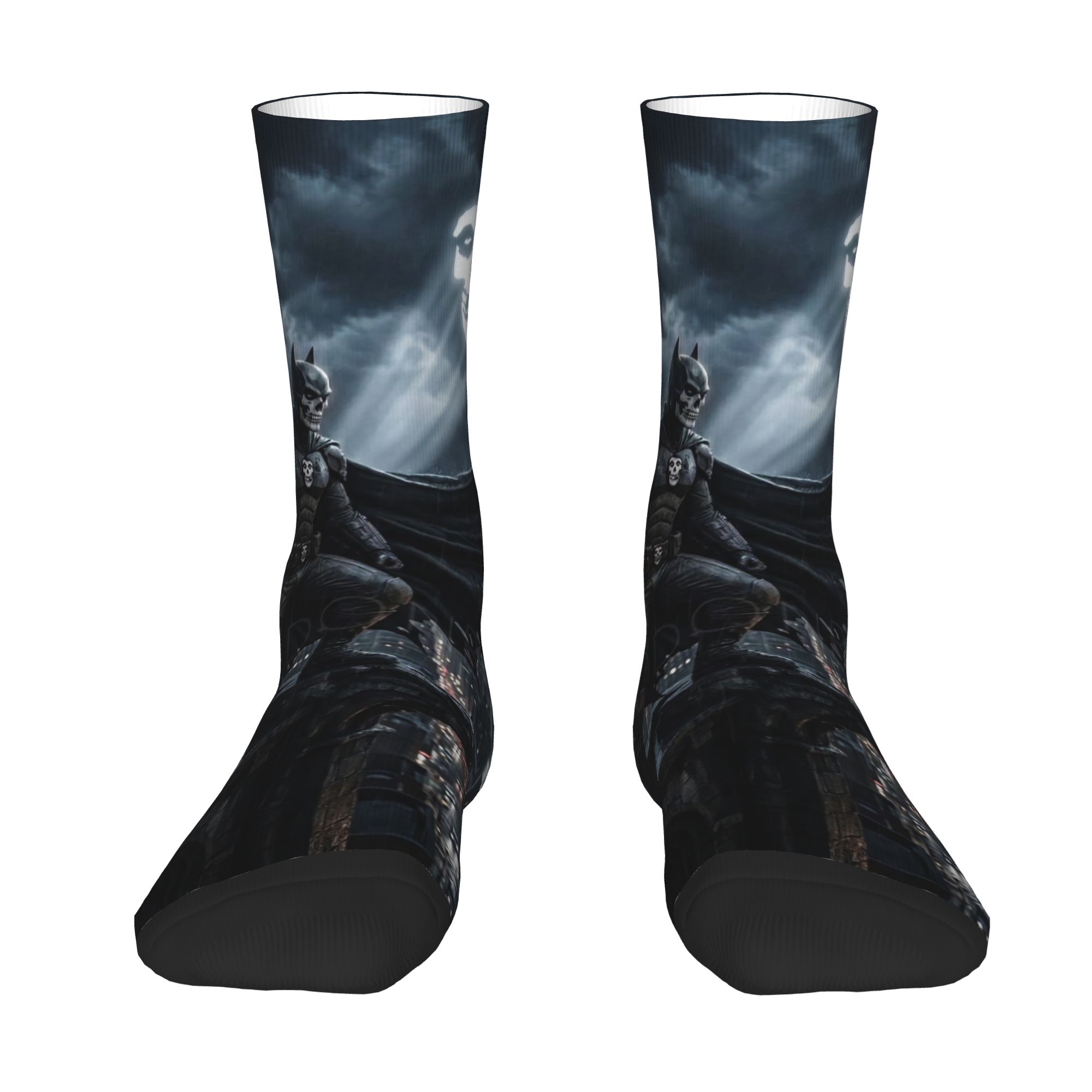 3D Printing Metal - Lustige Rock-Punk-Band-Misfits-Schädel-Gesichts-Haftmetall-Socken für Männer und Frauen,
