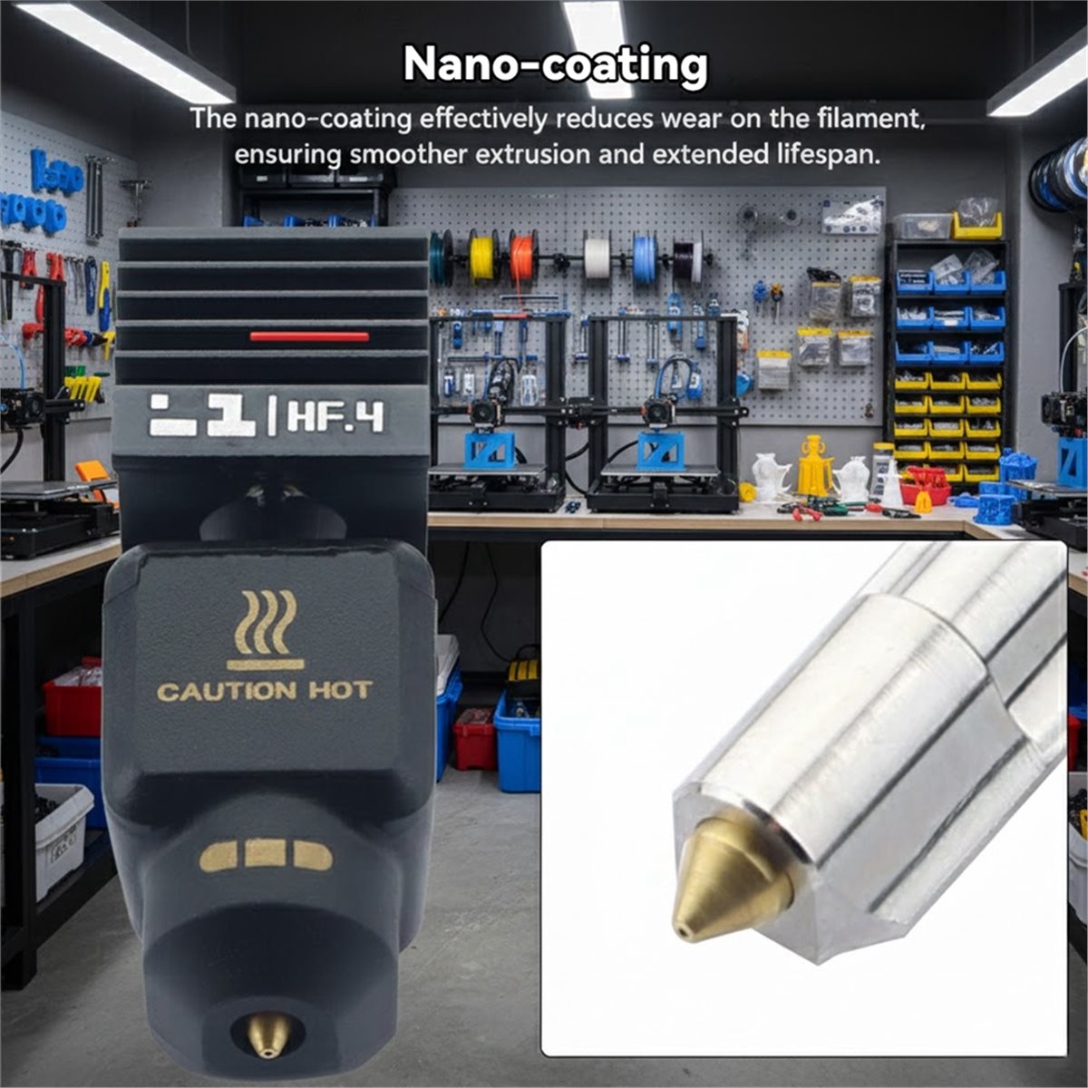 3D Printing Steel - A59E Upgrade High-Nano-Hartstahl-Hotend für P2S Hotend