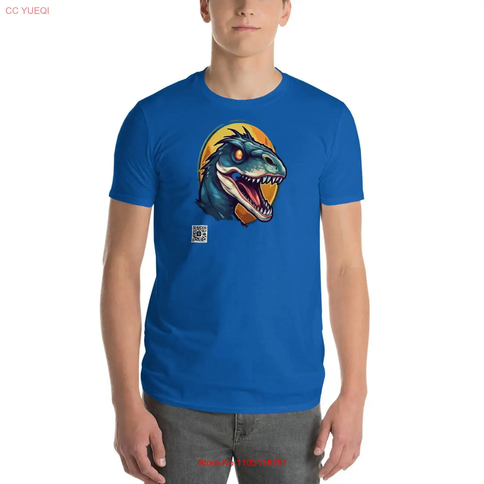 3D Printing Qr Codes - Dinosaurier-T-Shirt, Smartphone-Kamera, scannbar, AR-QR-Code, produziert ein