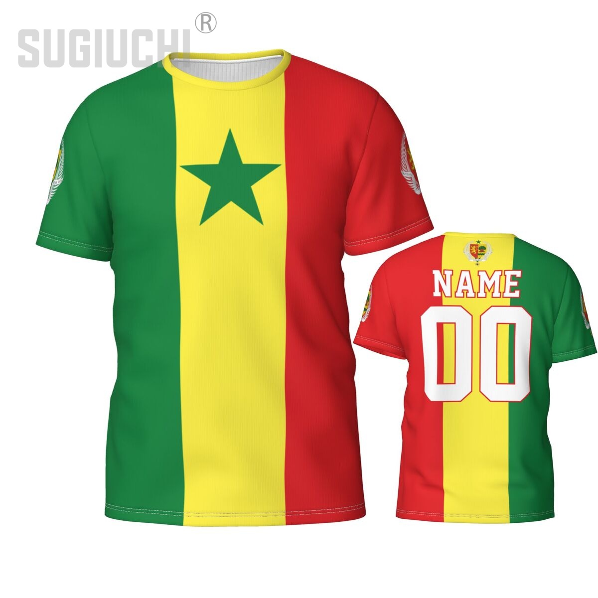 3D Printing Kpop - Personalisierte T-Shirts mit Senegal-Flagge und Nummer,
