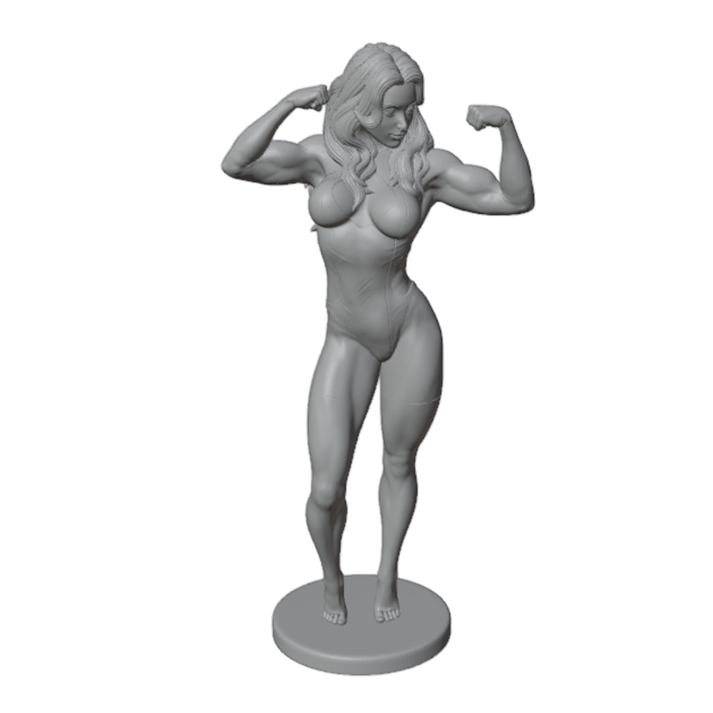Sexy Fitness-Frau, langhaarige – 3D Printing Instructor Bewertung und Preis