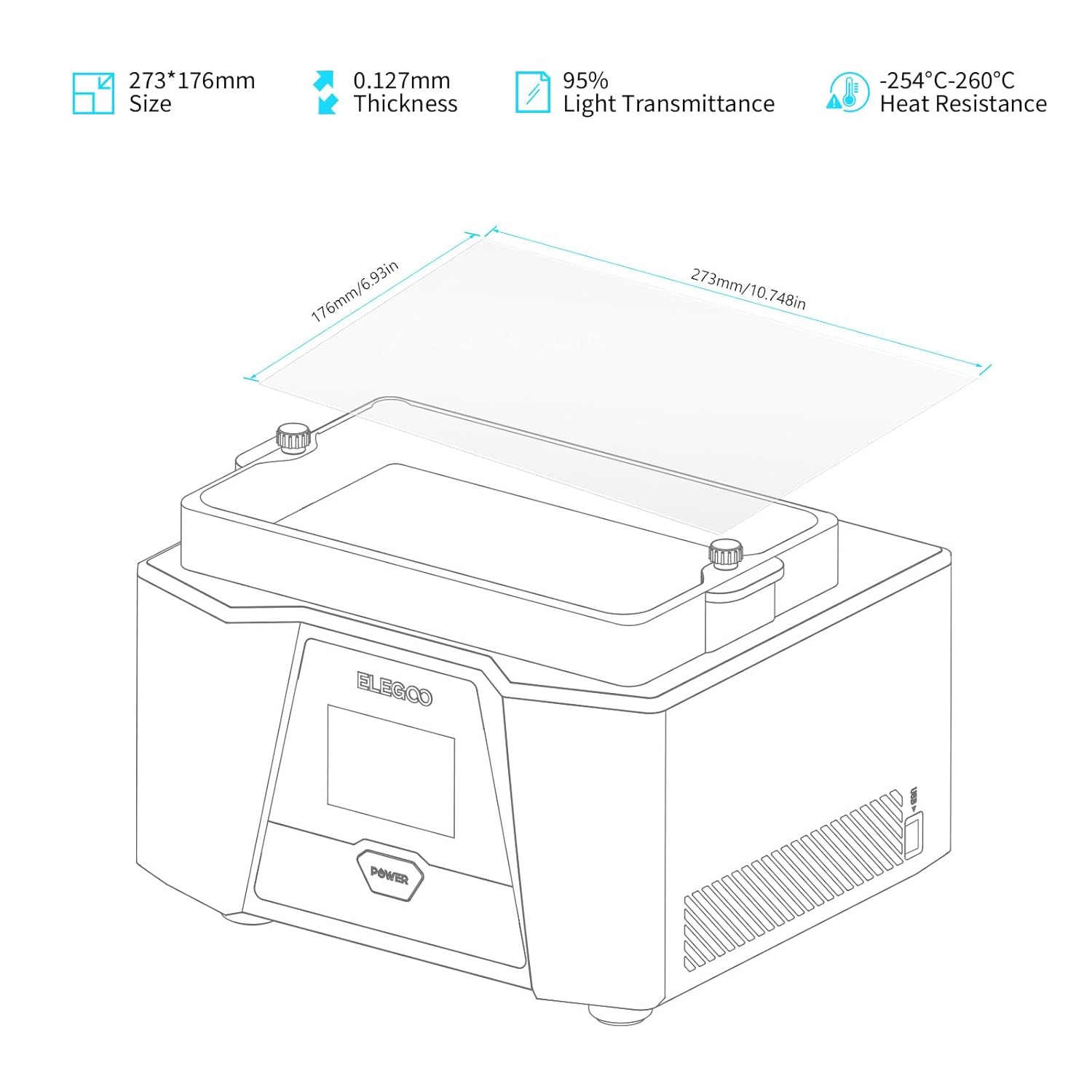 Film für ELEGOO PFA Release Li – 3D Printing Elegoo Bewertung und Preis