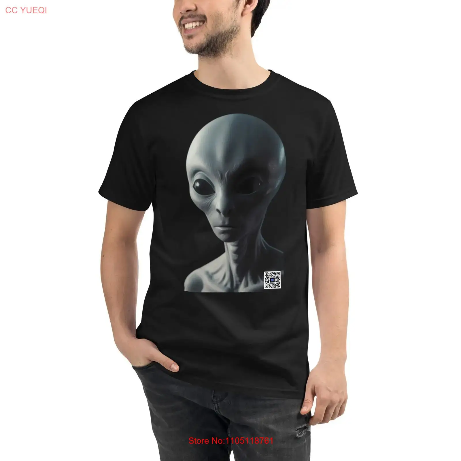 Organisches Alien-T-Shirt, Sma – 3D Printing Qr Codes Bewertung und Preis