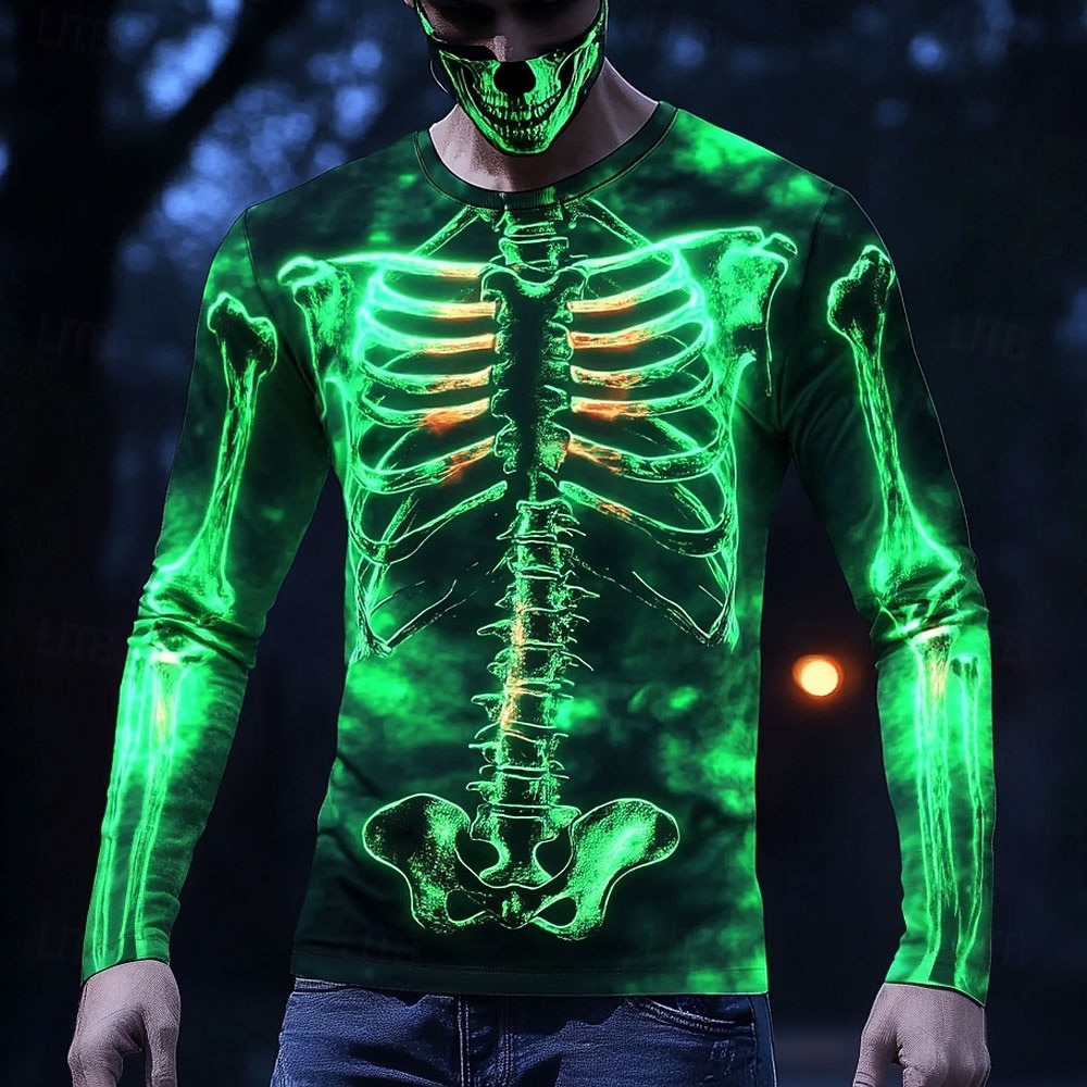 Herren-T-Shirt mit leuchtendem – 3D Printing X Ray Bewertung und Preis